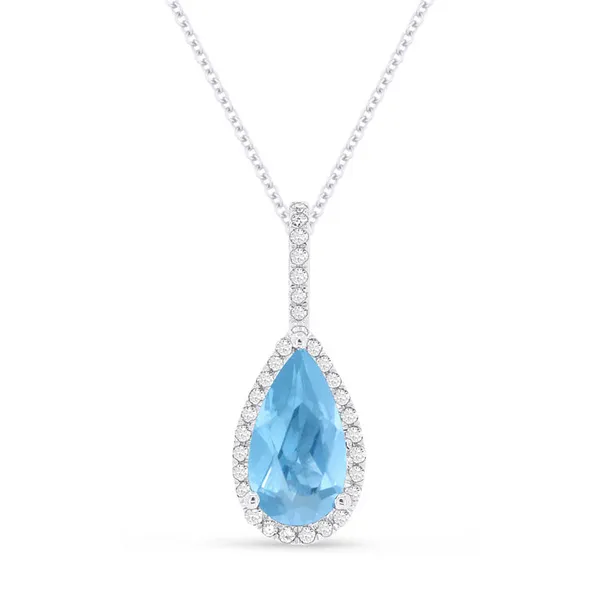 DeScenza Collection Blue Topaz and Diamond Necklace similar item image