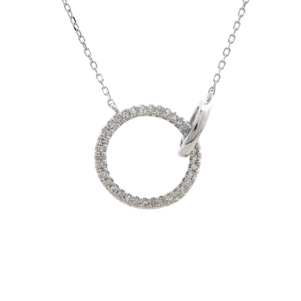 DeScenza Collection Diamond Circle Necklace DeScenza Diamonds Boston, MA