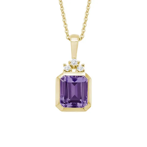 DeScenza Collection Amethyst and Diamond Necklace DeScenza Diamonds Boston, MA