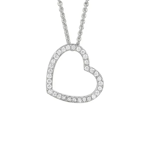Diamond Heart Pendant DeScenza Diamonds Boston, MA
