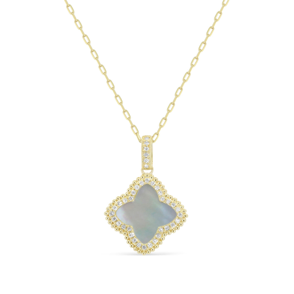 DeScenza Collection Diamond Clover Necklace DeScenza Diamonds Boston, MA
