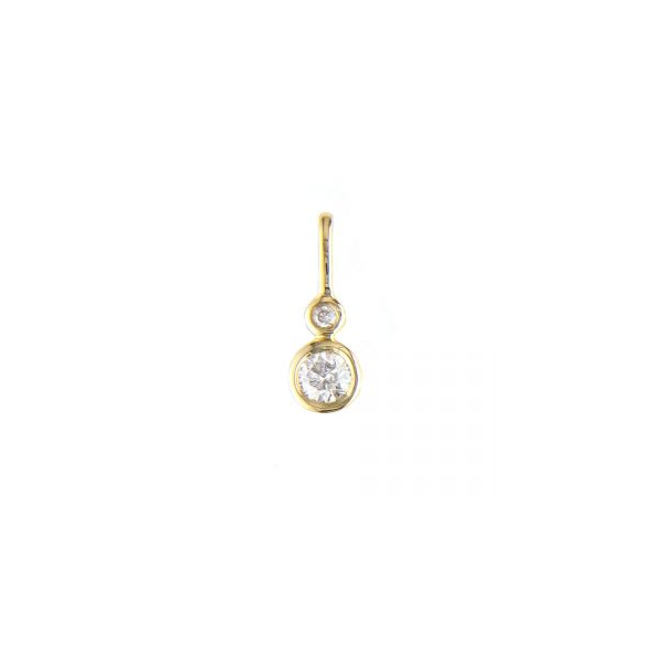 DeScenza Collection Yellow Gold Diamond Pendant DeScenza Diamonds Boston, MA