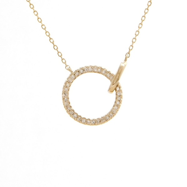 DeScenza Collection Diamond Circle Necklace DeScenza Diamonds Boston, MA