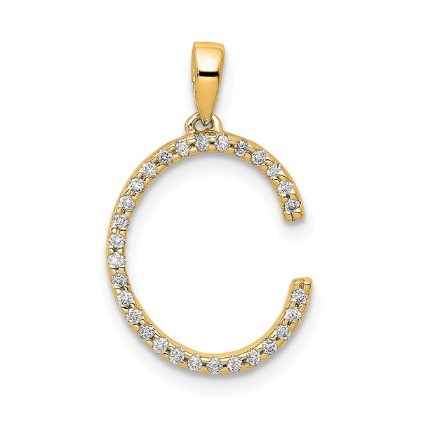 DeScenza Collection Diamond Initial Pendant DeScenza Diamonds Boston, MA