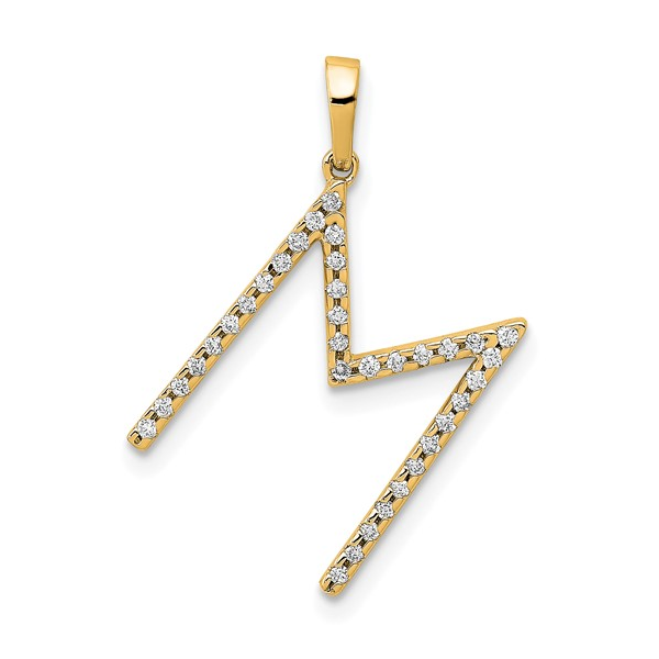 DeScenza Collection Diamond Initial Pendant DeScenza Diamonds Boston, MA
