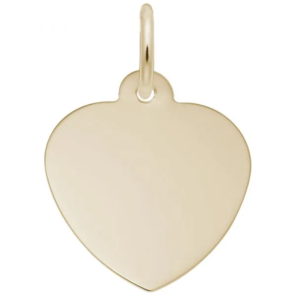 Yellow Gold Petite Heart Charm DeScenza Diamonds Boston, MA