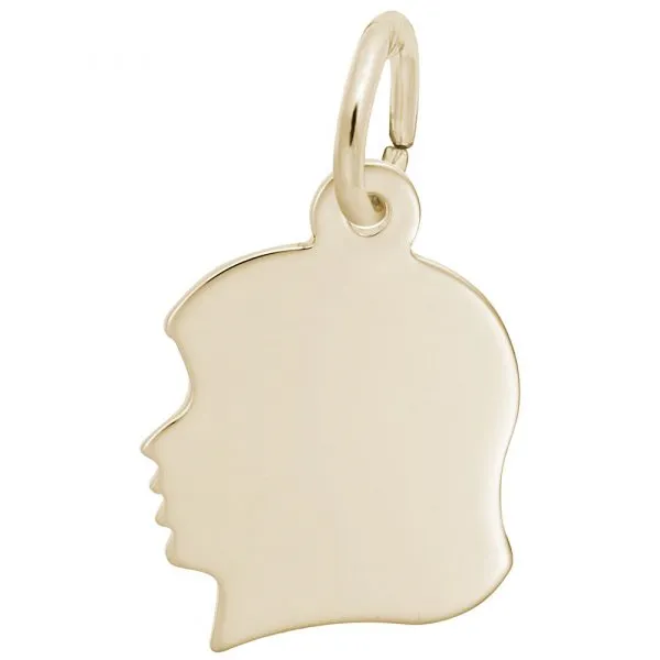 DeScenza Collection Gold Girl Head Charm DeScenza Diamonds Boston, MA