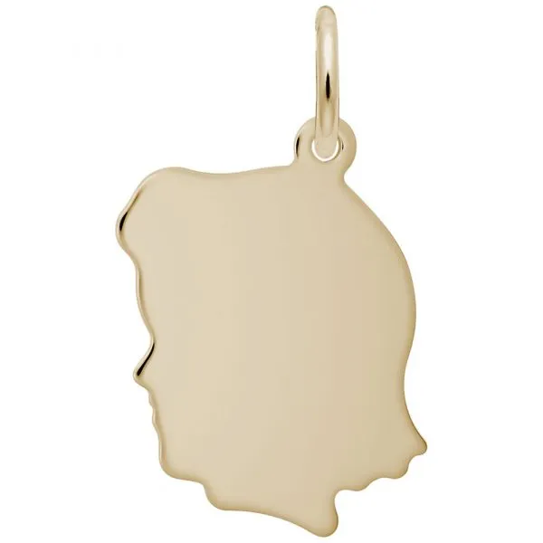 DeScenza Collection Gold Girl head Charm DeScenza Diamonds Boston, MA