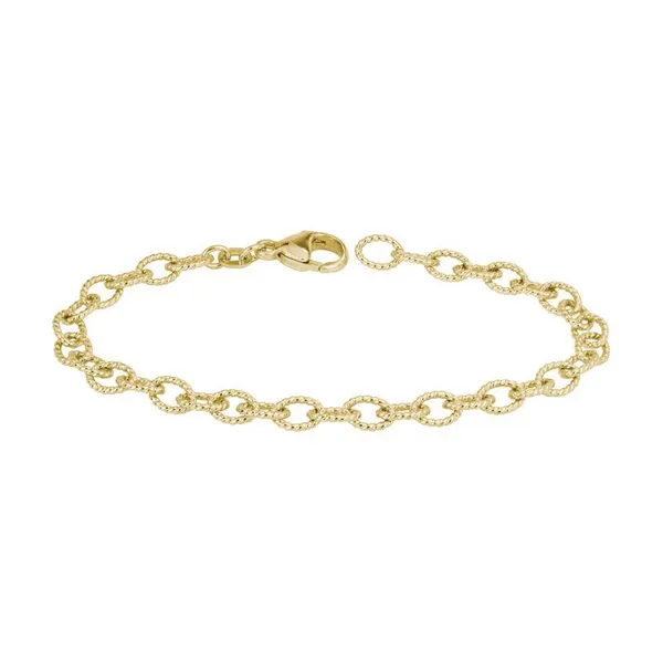 DeScenza Collection Yellow Gold Cable Link Bracelet DeScenza Diamonds Boston, MA