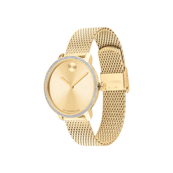 Movado  Gold Shimmer Ladies Watch Image 2 DeScenza Diamonds Boston, MA