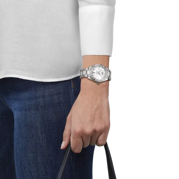 Tissot Ladies PR 100 Sport Chic Watch Image 5 DeScenza Diamonds Boston, MA