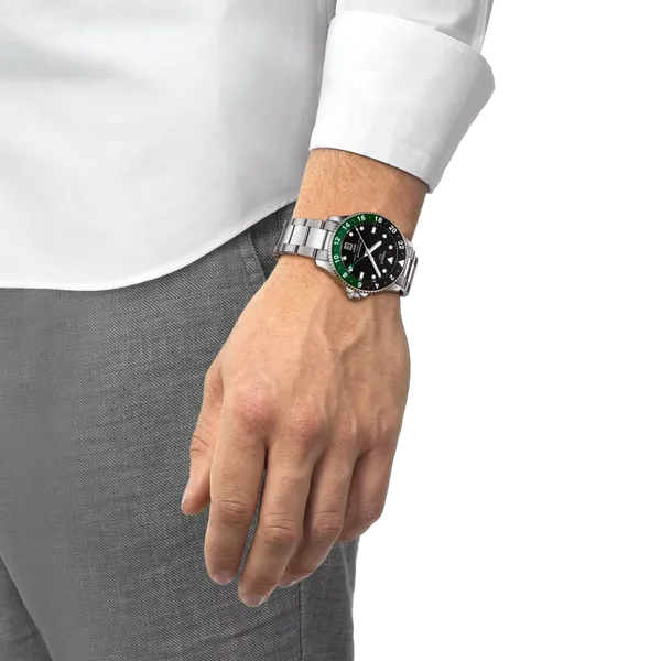 Tissot MensSeastar 1000 Quartz GMT Watch Image 5 DeScenza Diamonds Boston, MA