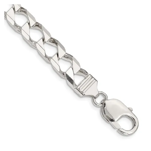 DeScenza Collection Silver Square Curb Bracelet DeScenza Diamonds Boston, MA