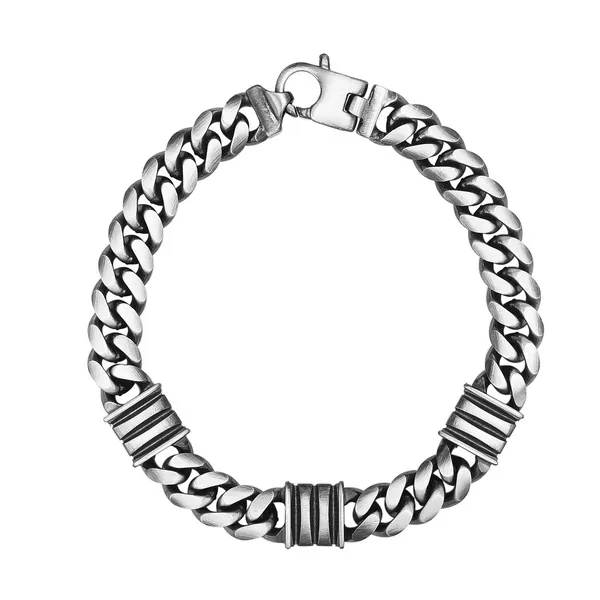 Men's Gun Metal Curb Bracelet DeScenza Diamonds Boston, MA