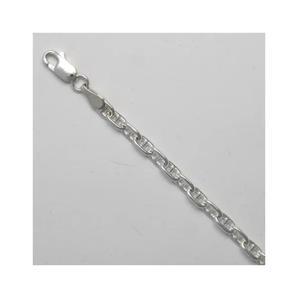 DeScenza Collection Silver Anchor Chain DeScenza Diamonds Boston, MA