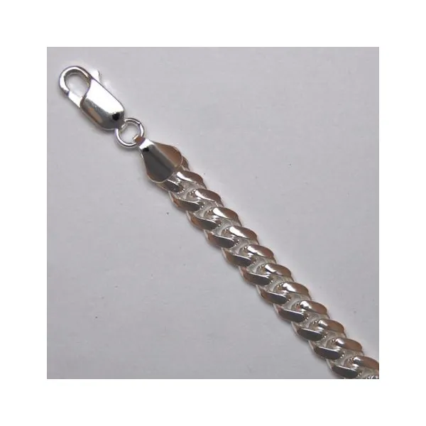 Men's Sterling Silver Curb Bracelet DeScenza Diamonds Boston, MA
