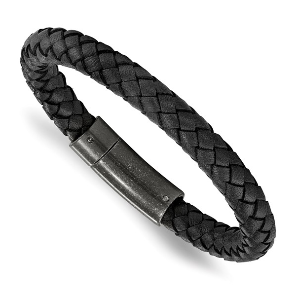 DeScenza Collection Men's Leather Bracelet DeScenza Diamonds Boston, MA