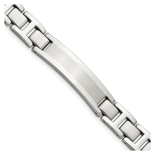 DeScenza Collection Stainless Steel ID Bracelet DeScenza Diamonds Boston, MA