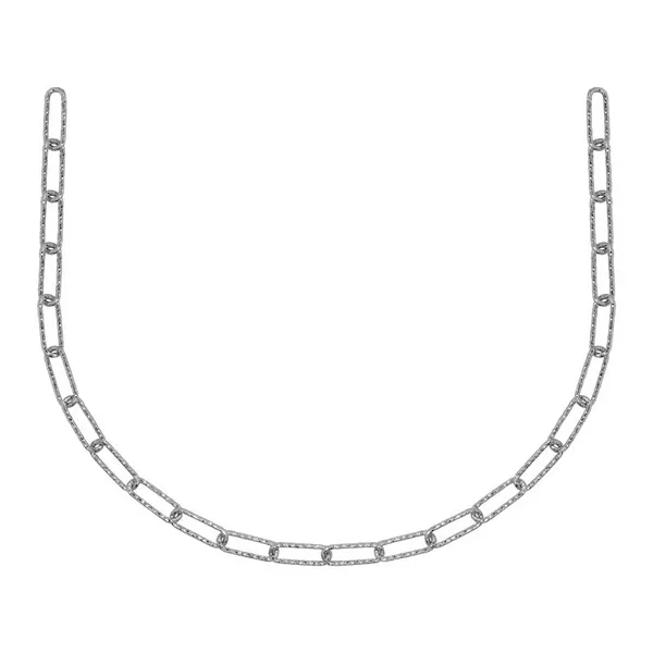 DeScenza Collection Silver Paperclip Necklace DeScenza Diamonds Boston, MA