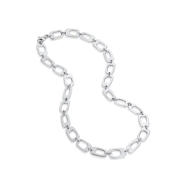 Zina Silver Link Necklace DeScenza Diamonds Boston, MA