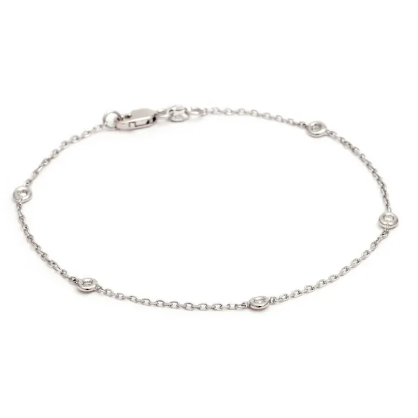 DeScenza Collection Silver Diamond Bracelet DeScenza Diamonds Boston, MA