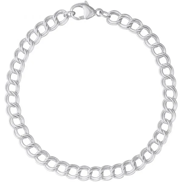 Sterling Silver Petite Charm Bracelet DeScenza Diamonds Boston, MA