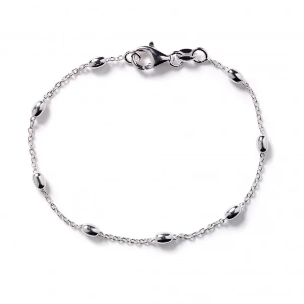 Sterling Silver Satellite Bead Bracelet DeScenza Diamonds Boston, MA