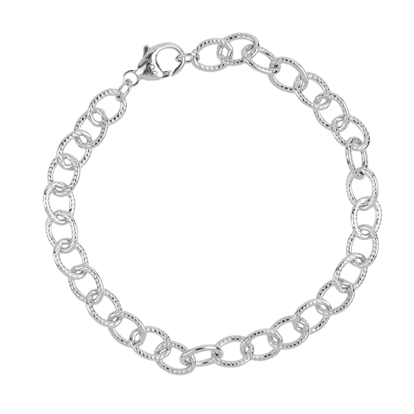 DeScenza Collection Silver Charm Bracelet DeScenza Diamonds Boston, MA