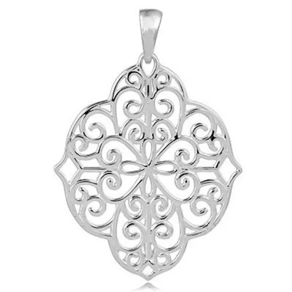 DeScenza Collection Silver Pendant DeScenza Diamonds Boston, MA