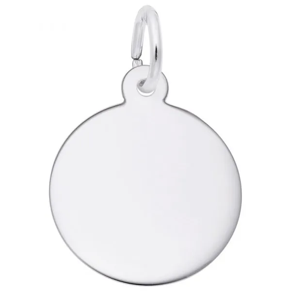 DeScenza Collection Sterling Silver Petite Round Disc Charm DeScenza Diamonds Boston, MA
