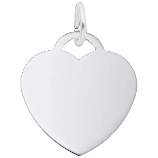 DeScenza Collection Silver Medium Heart Charm DeScenza Diamonds Boston, MA