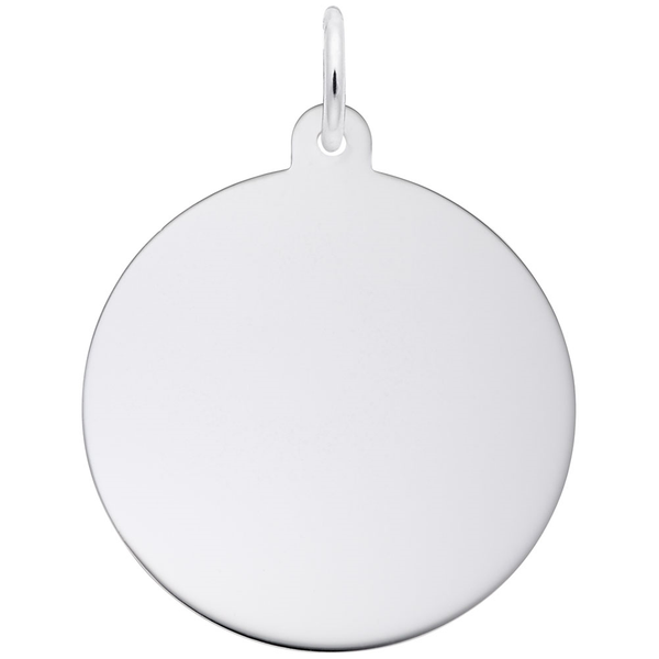 DeScenza Collection Sterling Silver 22.5mm Roound Disc Charm DeScenza Diamonds Boston, MA