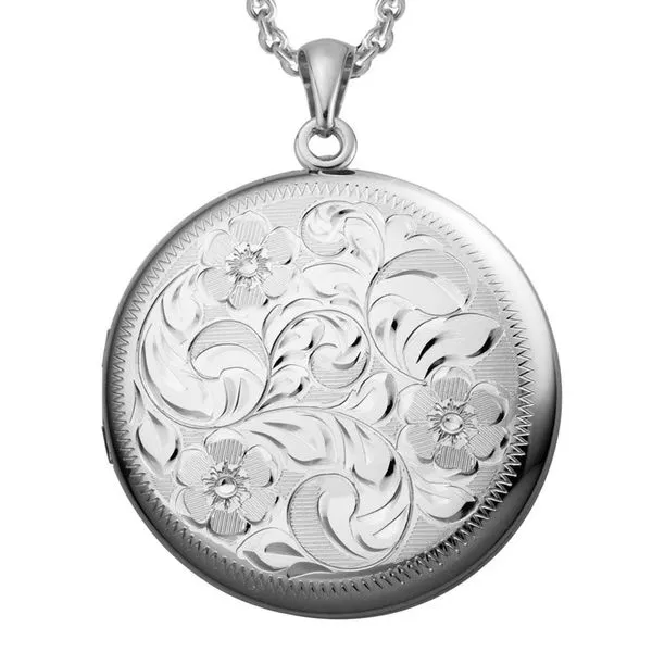DeScenza Collection Silver Round Locket