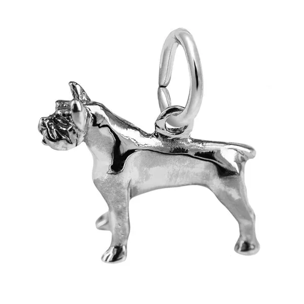 Sterling Silver 3D Pitbull Charm DeScenza Diamonds Boston, MA