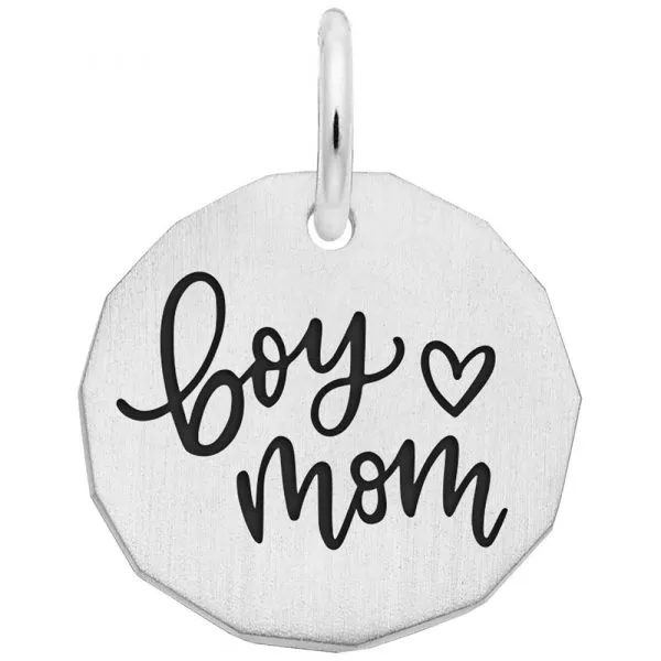 Sterling Silver Boy Mom Charm DeScenza Diamonds Boston, MA