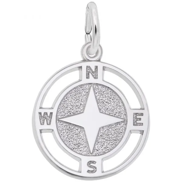 DeScenza Collection Silver Compass charm DeScenza Diamonds Boston, MA