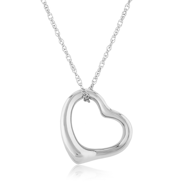 DeScenza Collection Silver Heart Pendant DeScenza Diamonds Boston, MA