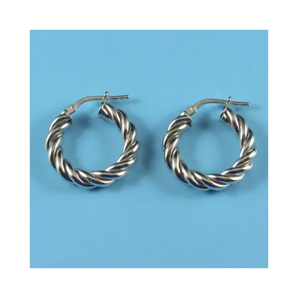 DeScenza Collection Sterling Silver Hoop DeScenza Diamonds Boston, MA