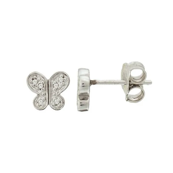 DeScenza Collection Silver Butterfly Earrings DeScenza Diamonds Boston, MA