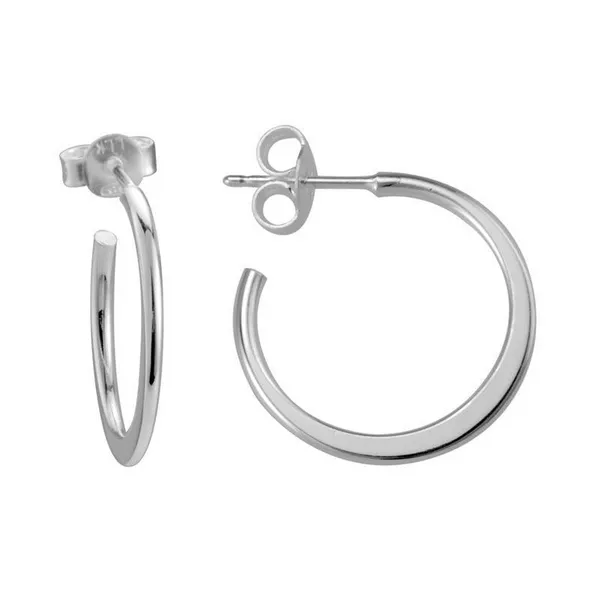 DeScenza Collection Silver Hoop Earrings DeScenza Diamonds Boston, MA