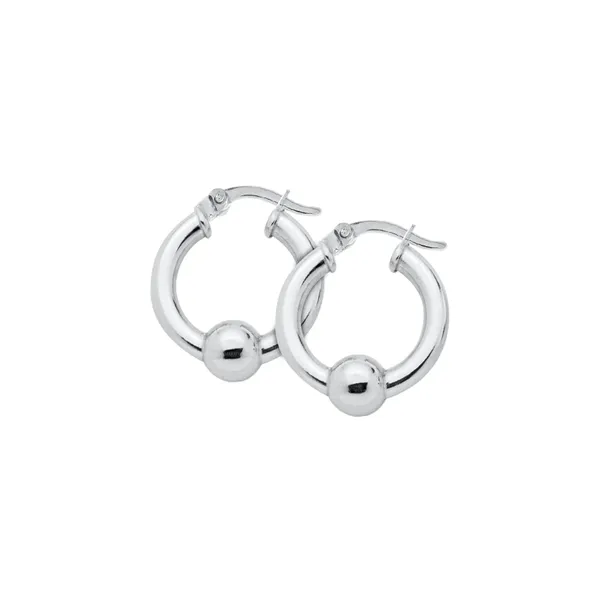 DeScenza Collection Silver Cape Cod Hoops DeScenza Diamonds Boston, MA