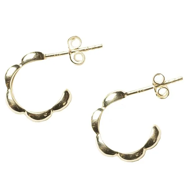DeScenza Collection Gold Plated Hoop Earrings DeScenza Diamonds Boston, MA