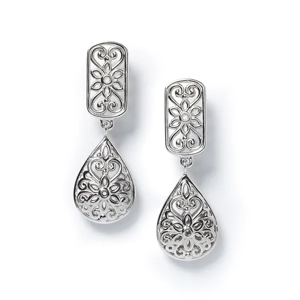 Sterling Silver Drop Earring DeScenza Diamonds Boston, MA