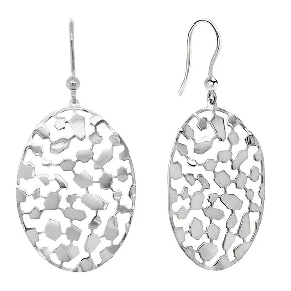 DeScenza Collection Silver Dangle Earrings DeScenza Diamonds Boston, MA