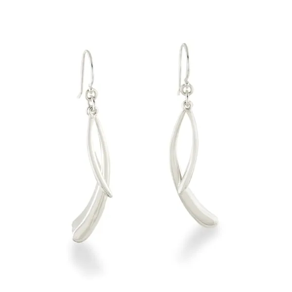 Zina Sterling Silver Dangle Earrings DeScenza Diamonds Boston, MA