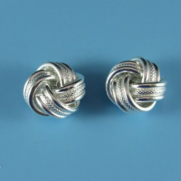 DeScenza Collection  Silver Knot Earring DeScenza Diamonds Boston, MA