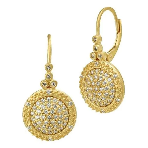 Freida Rothman Disc Earrings DeScenza Diamonds Boston, MA