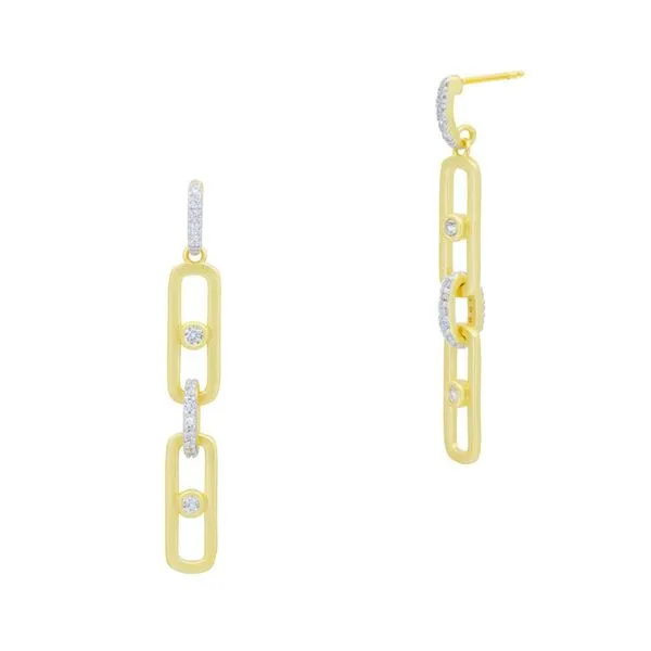Freida Rothman Paperclip Earrings DeScenza Diamonds Boston, MA