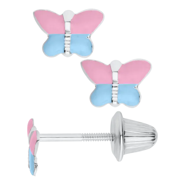 DeScenza Collection Silver Butterfly Earrings DeScenza Diamonds Boston, MA