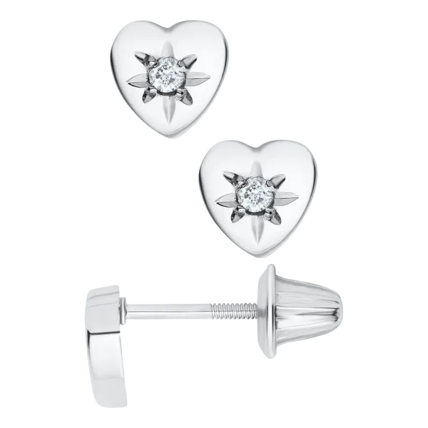 DeScenza Collection Sterling Silver Children's Studs DeScenza Diamonds Boston, MA
